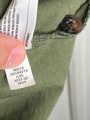 Duluth Trading Co. Longtail Men’s Henley Long Sleeve Pocket Tee Olive Green XL