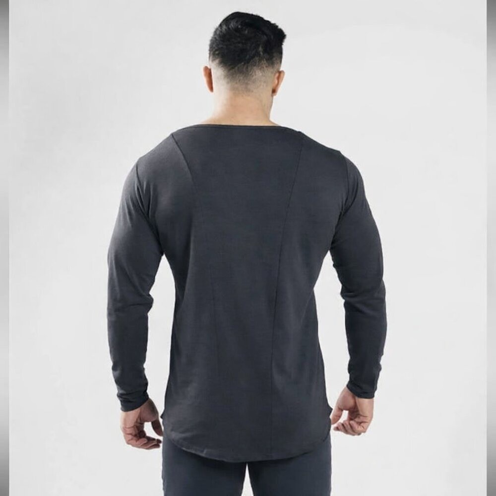 ALPHALETE Men's Gray Cotton Lifestyle Fit Active Pullover Tee Shirt SZ Large gallery