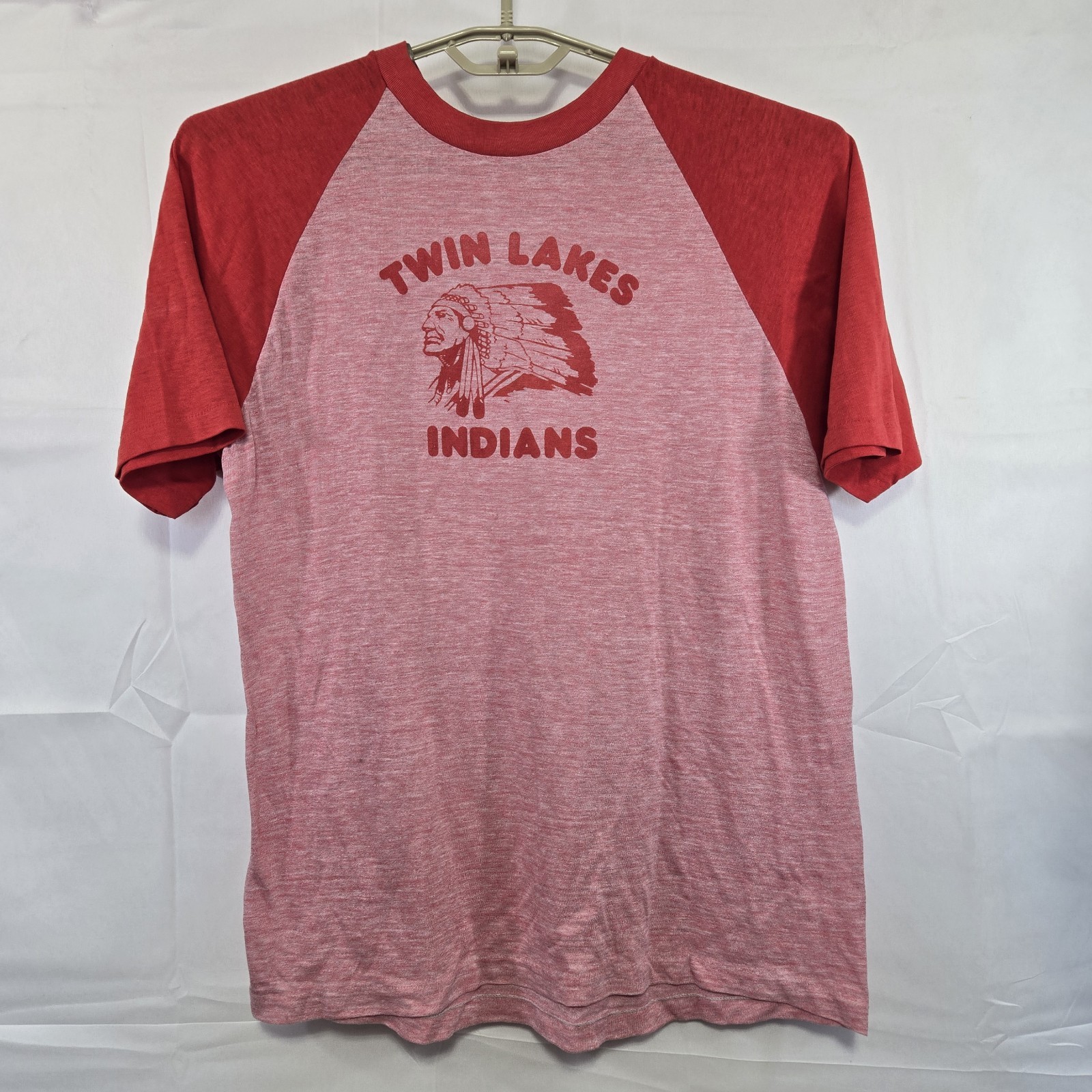 Vtg 80s Twin Lakes Indians Shirt Monticello Indiana High School Single Stitch M