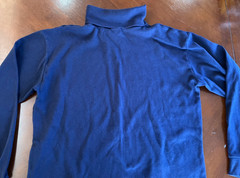 St. John’s Bay Men’s L Turtleneck • 100% Combed Cotton • Blue Long Sleeve Shirt