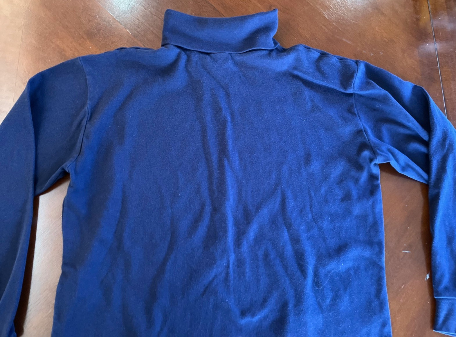 St. John’s Bay Men’s L Turtleneck • 100% Combed Cotton • Blue Long Sleeve Shirt gallery