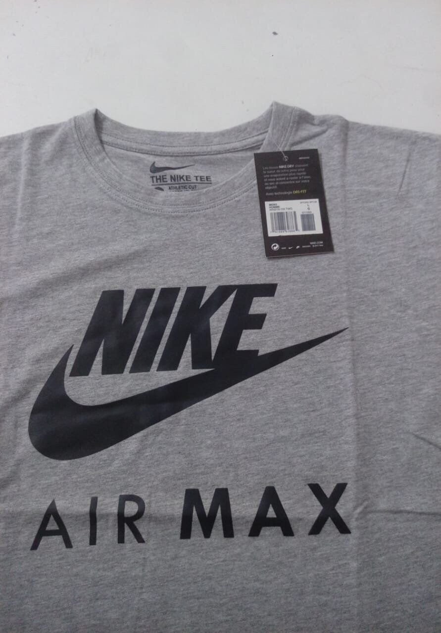 Nike Men's Air Max T-Shirt Swoosh Logo Athletic Active Wear Grey Size Small gallery