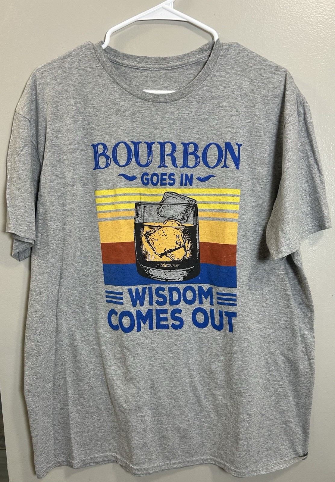 Men’s Graphic T Shirt Bourbon Lover Dad Gift Funny XL No Tags See Measurement gallery