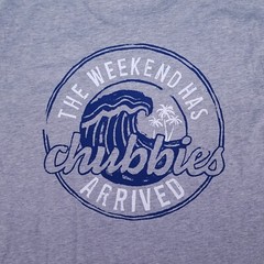 CHUBBIES The Weekend Has Arrived The Necessitee T Shirt Mens Size XL Grey
