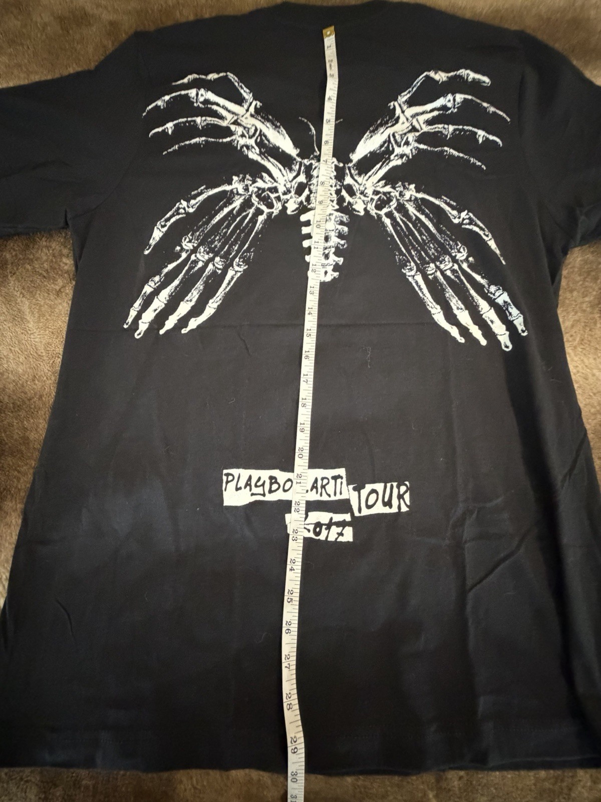 Playboi Carti Tour 2017 Skeleton Butterfly Graphic T Shirt XL New gallery