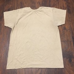 Skilcraft DSCP US Army Sand Basic Blank Crew Neck T-Shirt sz Large