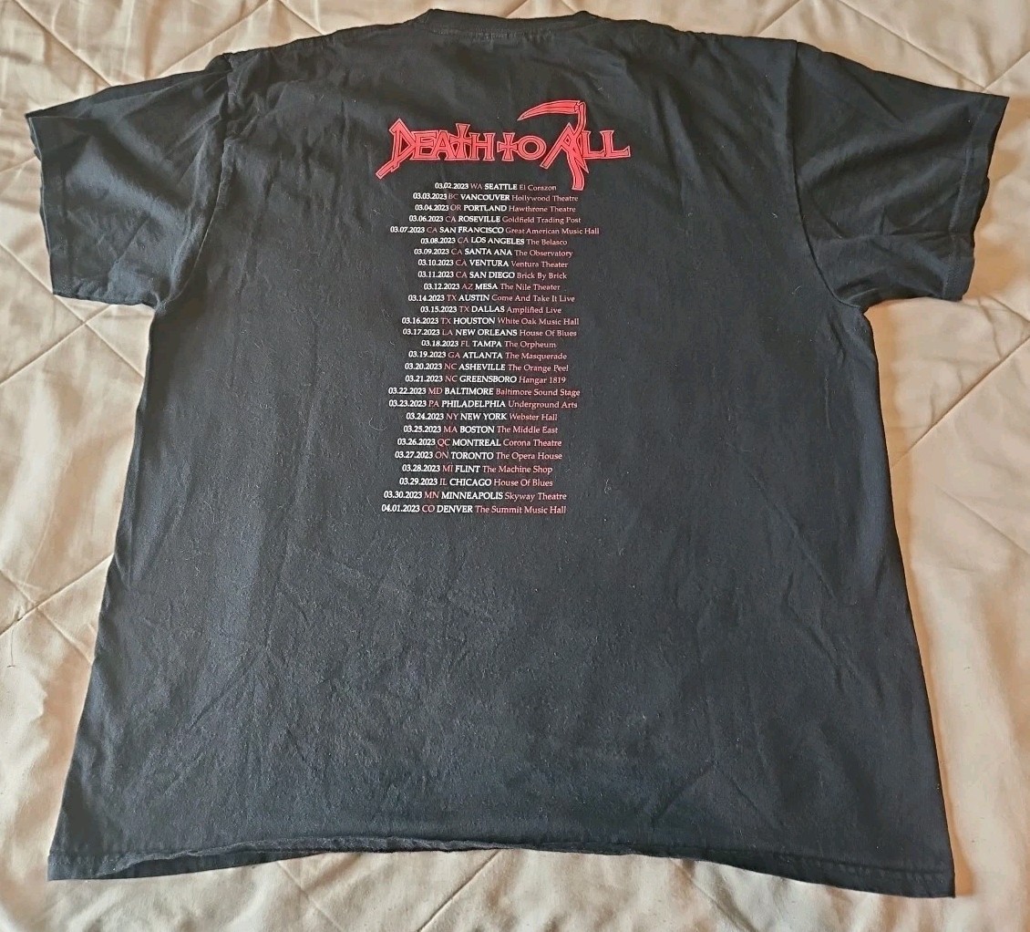 DEATH TO ALL Individual Thought Patterns 30th Anniversary USA 2023 Tour Shirt XL gallery