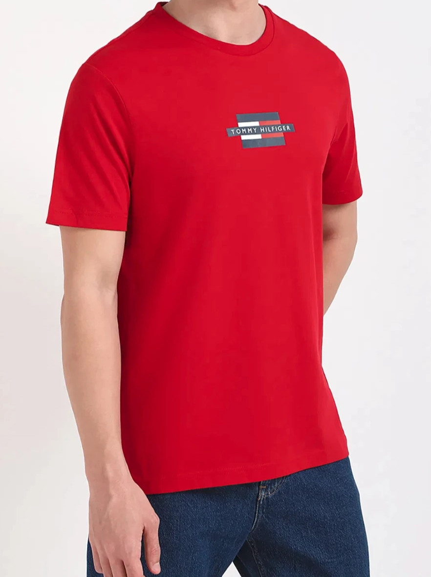 Tommy Hilfiger Men's Medium Red Flag Logo Box T Shirt (MW38636-601) Size XXL gallery