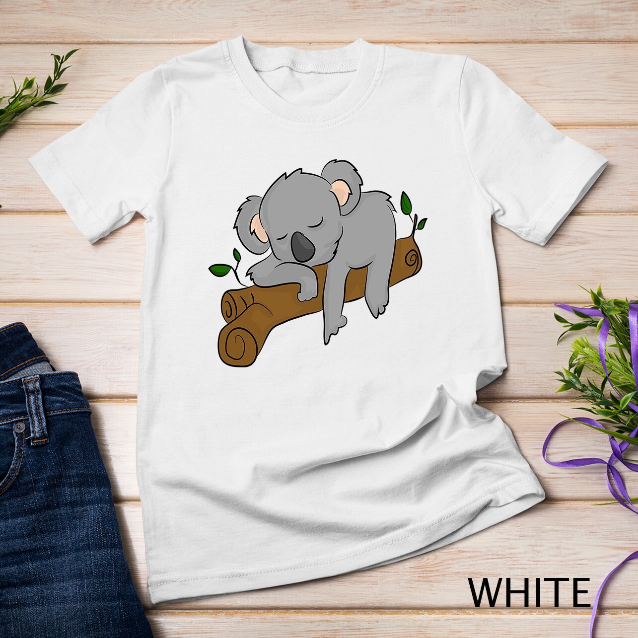 Cute Koala Bear Sleeping Lazy Animal Lover Gift Clothes Unisex T-shirt