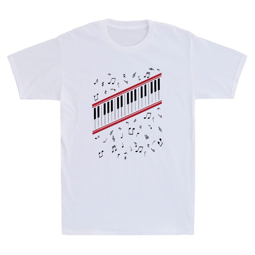 Piano Keys Music Lover Funny Pianist 1980s Dance Costume Vintage Men's T-Shirt gallery