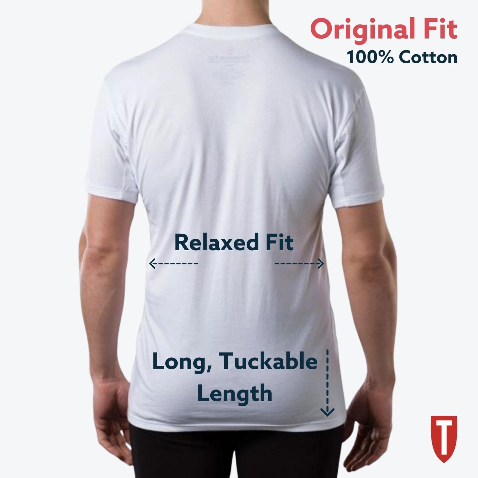 Mens Sweatproof Undershirt - Cotton V Neck T-Shirt with Underarm Sweat Pads - gallery