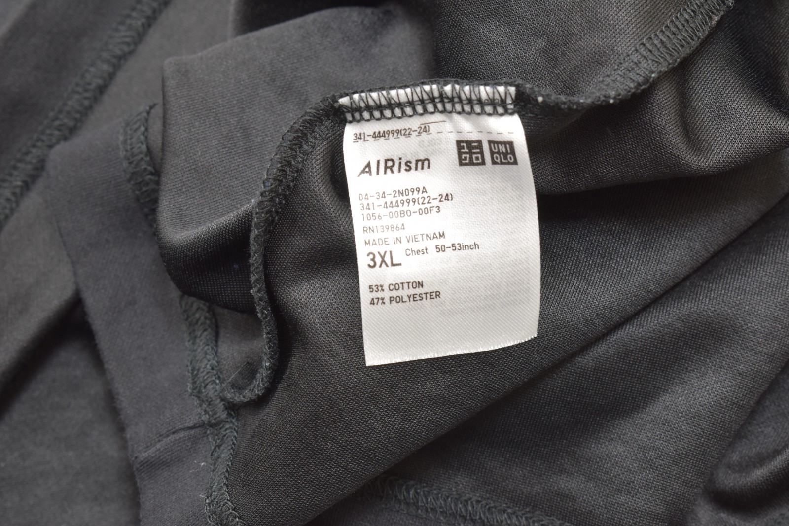 UNIQLO U AIRism Oversized Crewneck T-Shirt Men 3XL Black Short Sleeve Tee gallery