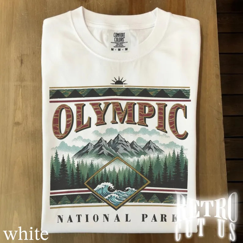Olympic National Park Vintage Comfort Tee Shirt Nature Outdoors Travel gallery