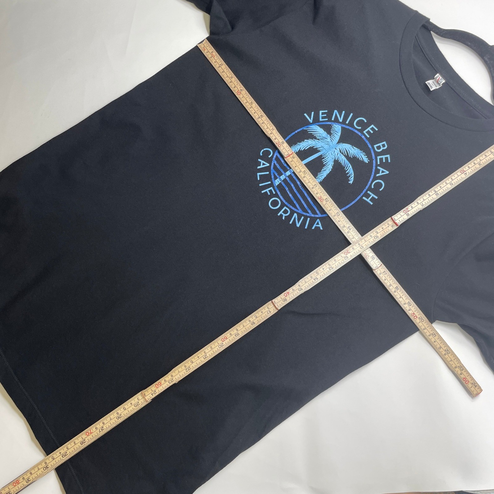 Alstyle Venice Beach California Palm Tree Graphic T-Shirt Black Westcoast Mens L gallery