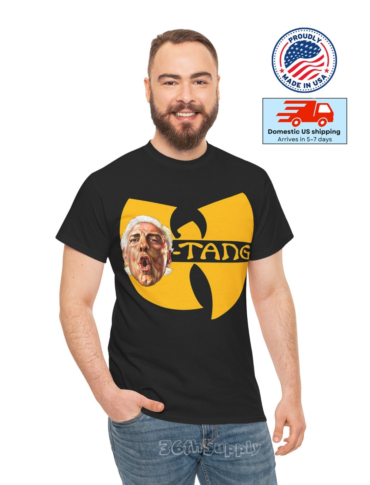 Ric Flair Wu-Tang Clan Funny Vintage 90s Rap Hip Hop S-5XL T-Shirt Men Unisex gallery