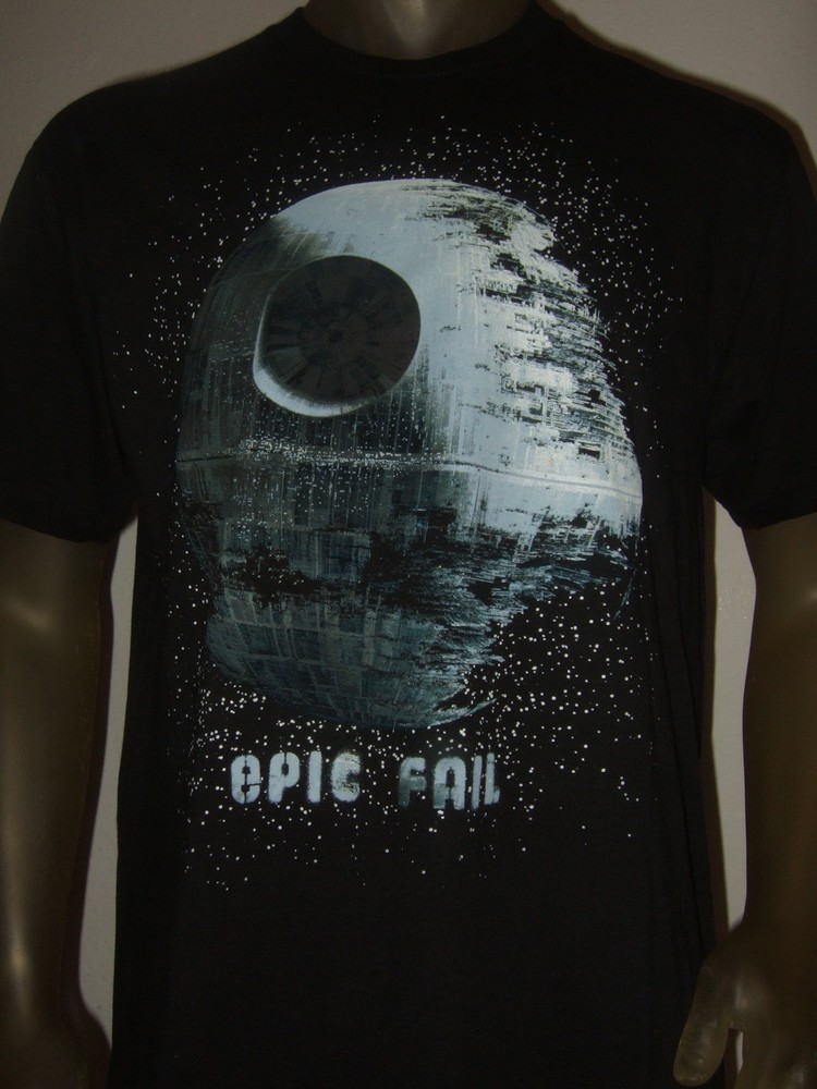 Men’s S-XXL The Death Star Wars Destroyed The Dark Side Epic Fail Shirt Disney