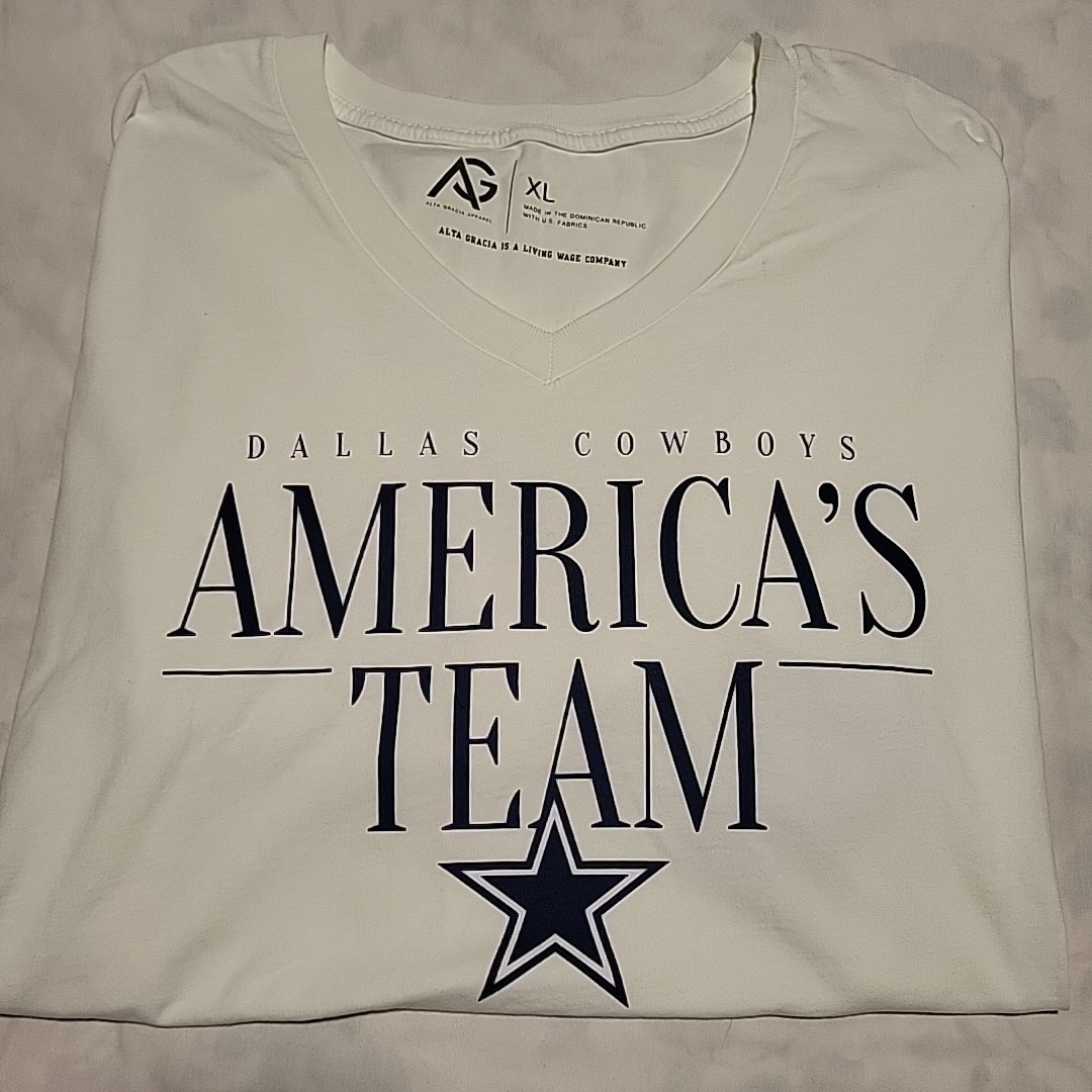 Alta Garcia White Team T-Shirt Dallas Cowboys Size XL Americas Team gallery