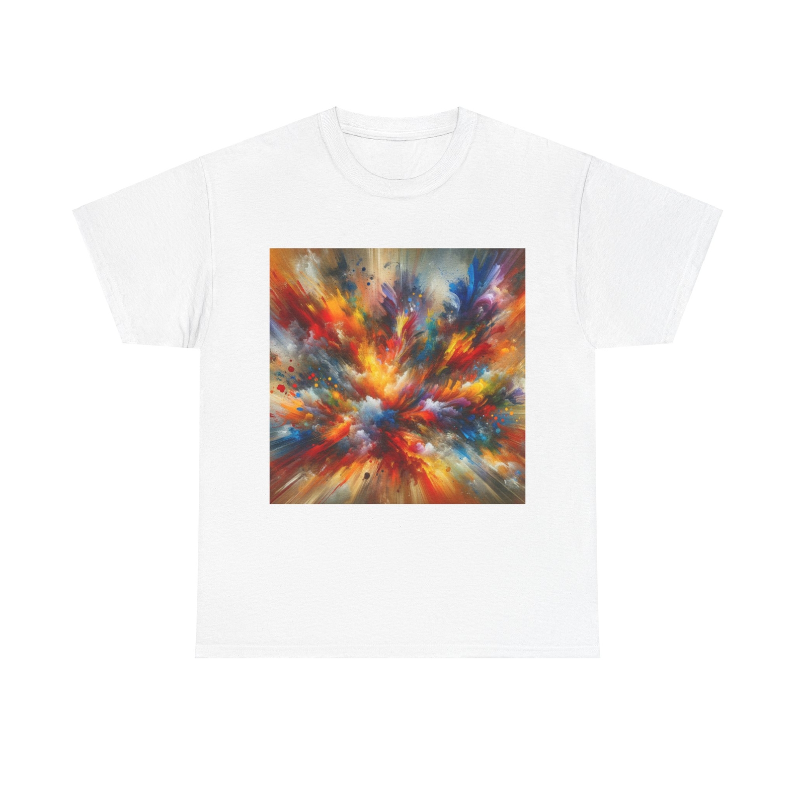 Unisex Adult T Shirt Abstract Expressionism Color Burst Artwork gallery
