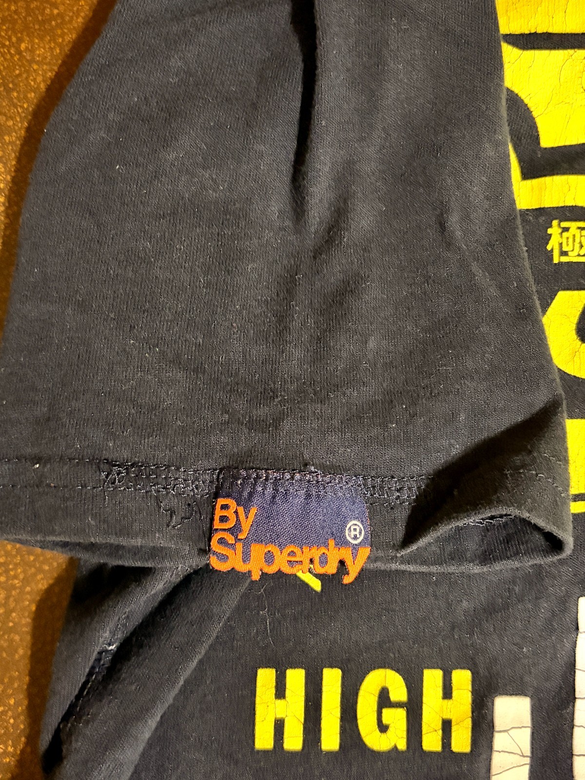 SUPERDRY Men Label Line JPN High Speed Tungsten Grade Graphic T-Shirt Navy Small gallery