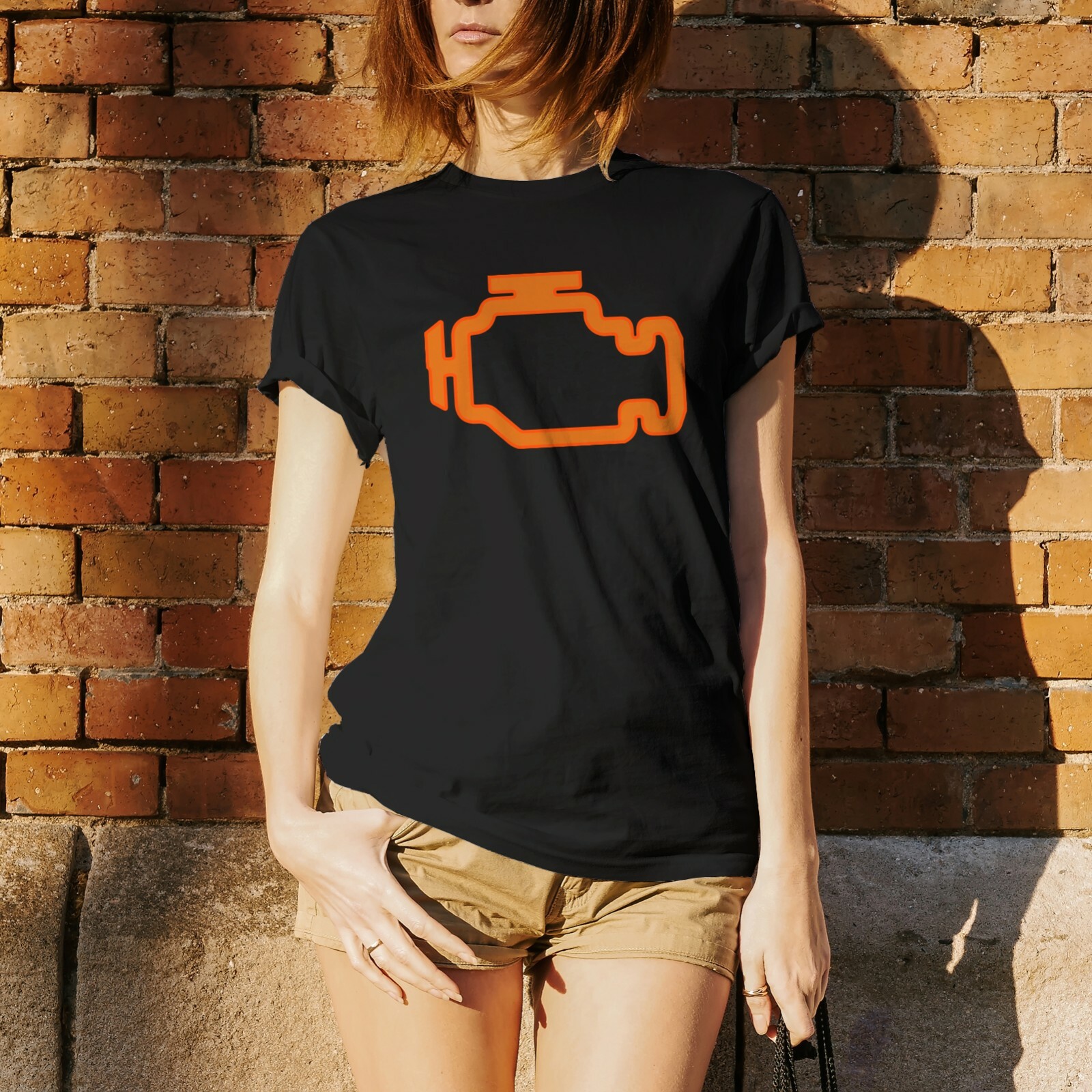 Check Engine Light - Funny Car Handyman Father Dad Mechanic T Shirt gallery