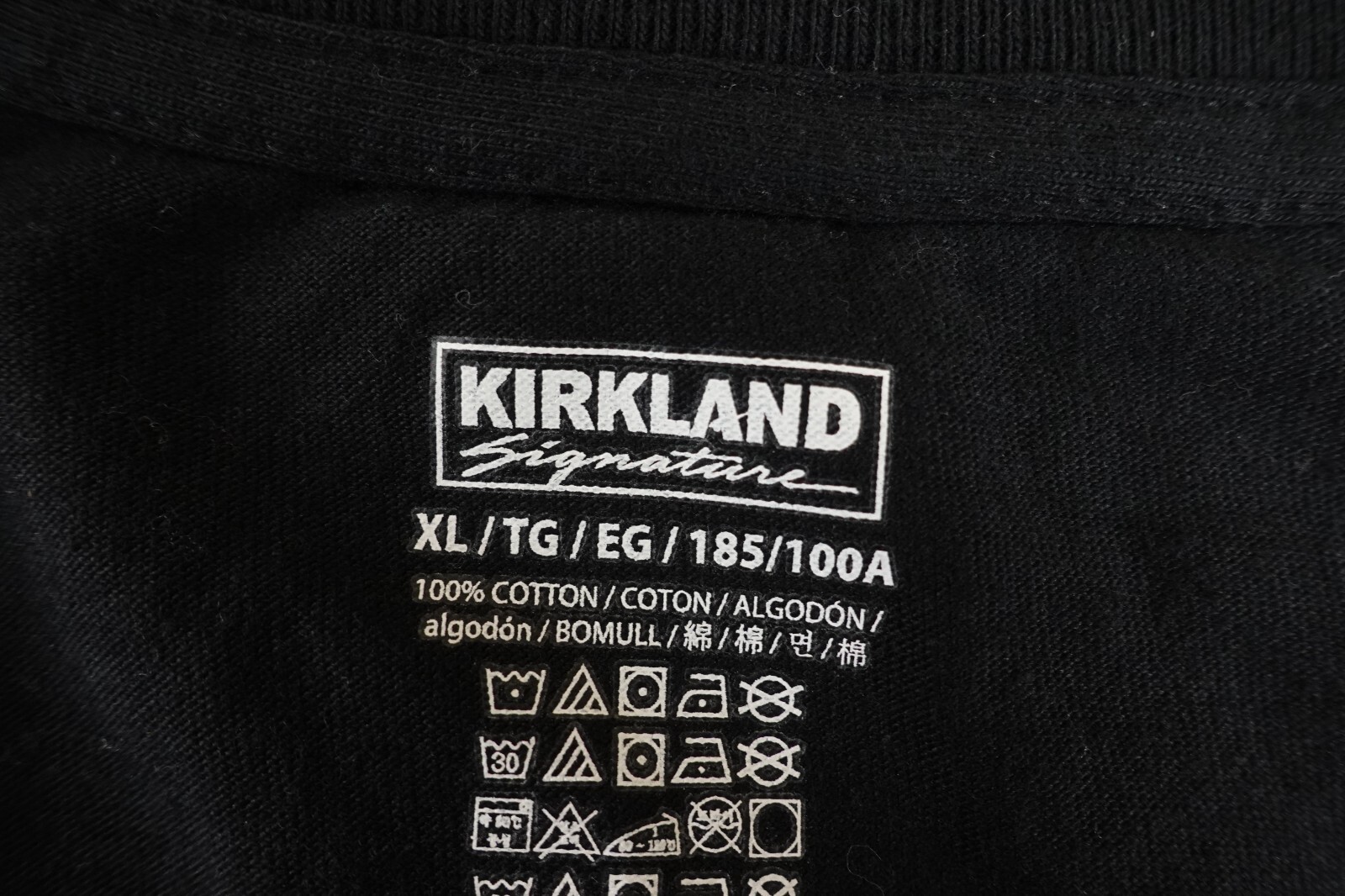 Kirkland Signature Mens Size XL Black Cotton Short Sleeve Crew Neck T-Shirt New gallery