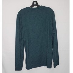 Marc Anthony Men’s Cotton Blend Teal Slim-Fit Snap Henley Shirt With Tags Large