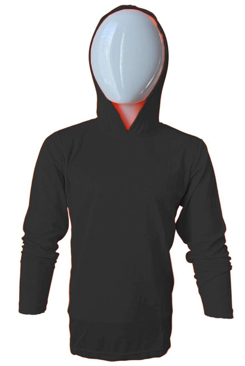 DRI-FIT Hoodie Long Sleeve T-Shirts, UPF 50+ Sun Protection Hooded CHARCOAL gallery
