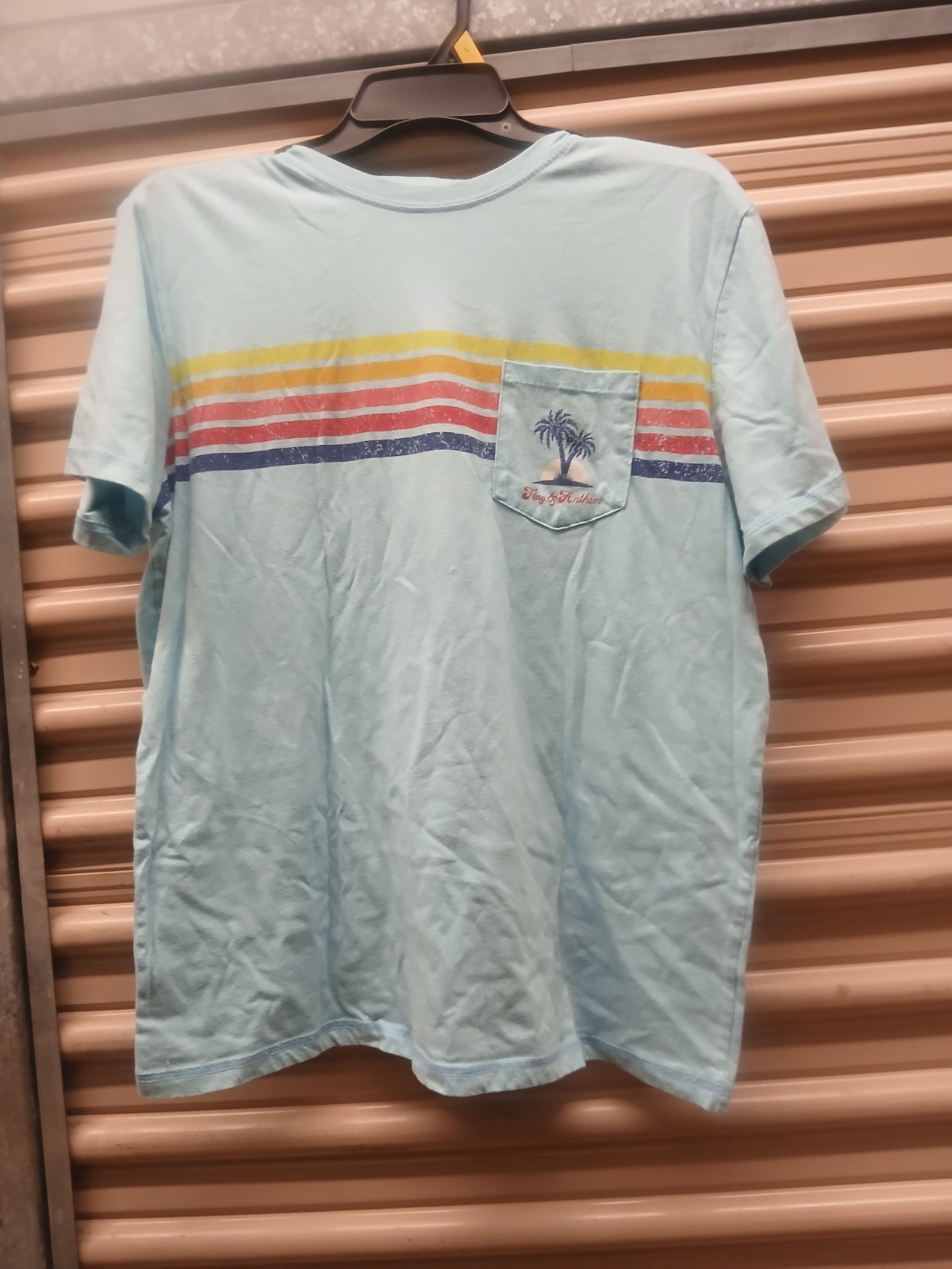 Flag & Anthem Mens Mint Green Short Sleeve Crew Neck Pullover T-Shirt Size L gallery
