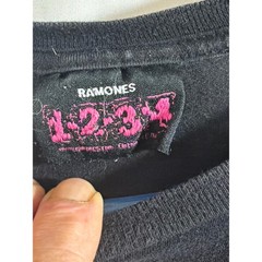 Ramones Long Sleeve Graphic Tee Black Skull Punk Rock Band Shirt Mens XL