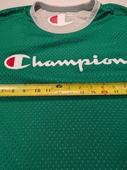 Vintage Champion Double Dry Reversible Mesh T-Shirt Green Gray Men’s Size XL