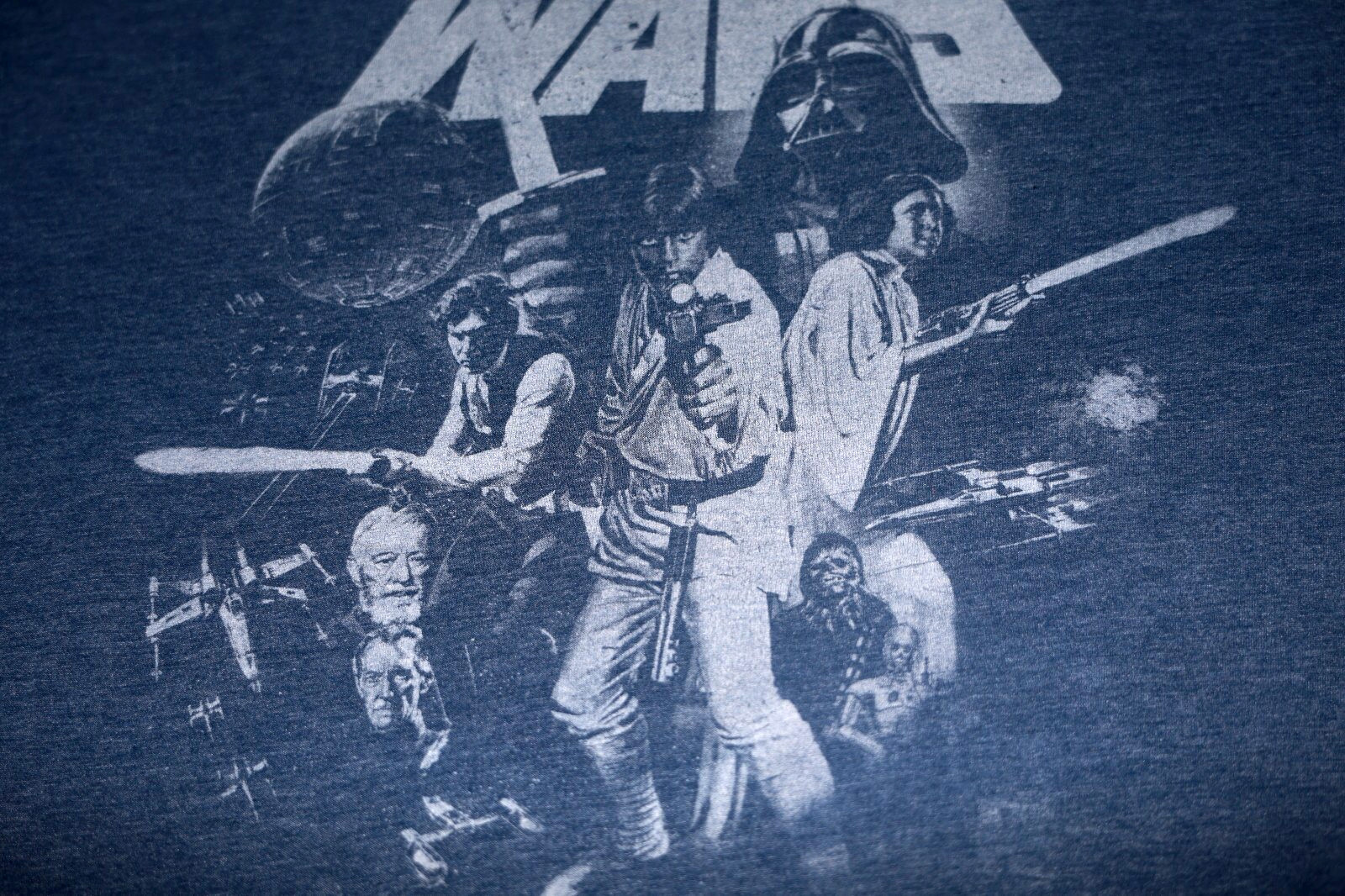 Star Wars Men's T-Shirt XL Blue-Gray Color 50/50 Cotton-Poly Blend gallery