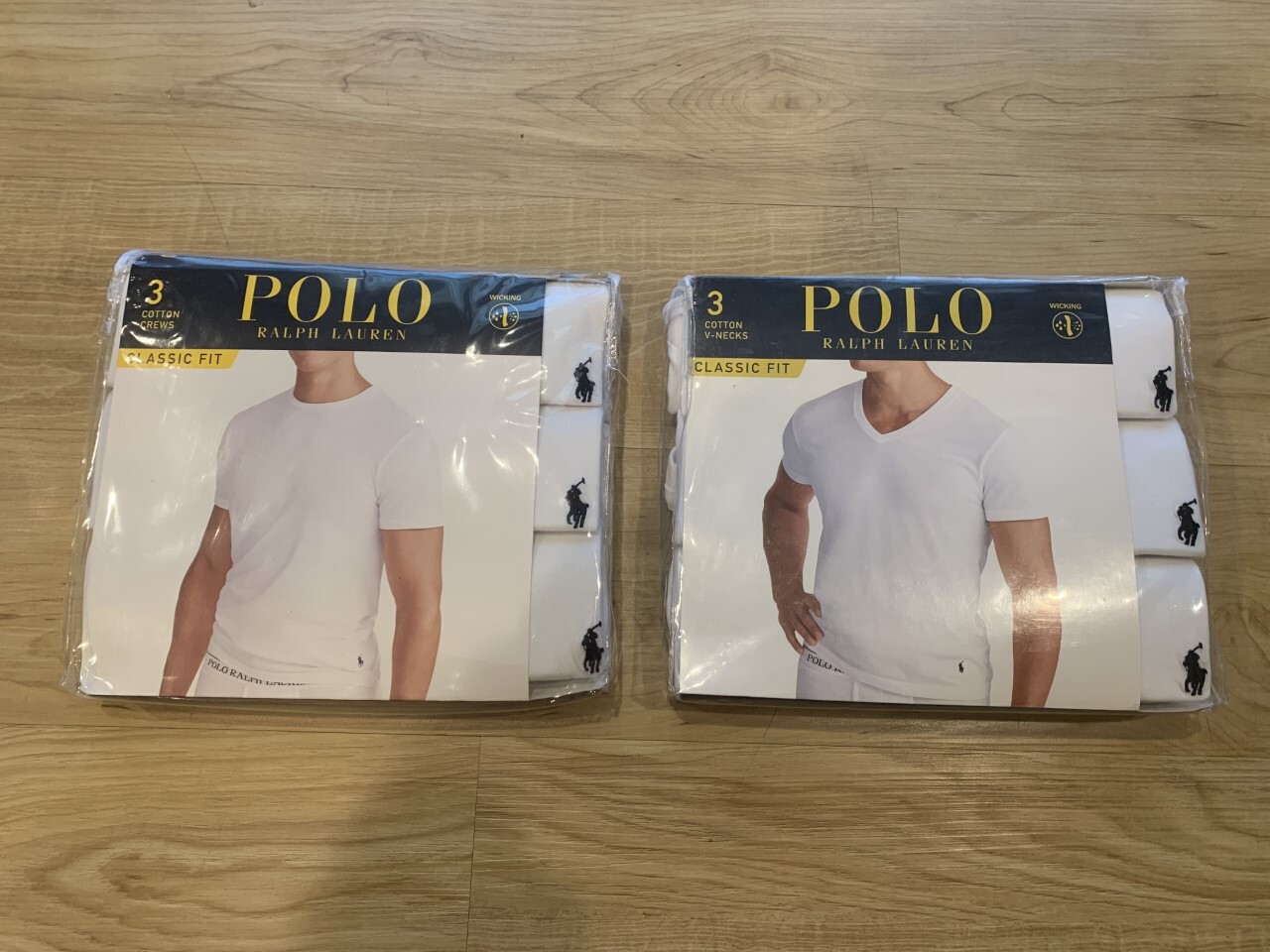 Polo Ralph Lauren Men's Classic Fit Moisture Wicking T-Shirt Tee White 3-Pack gallery