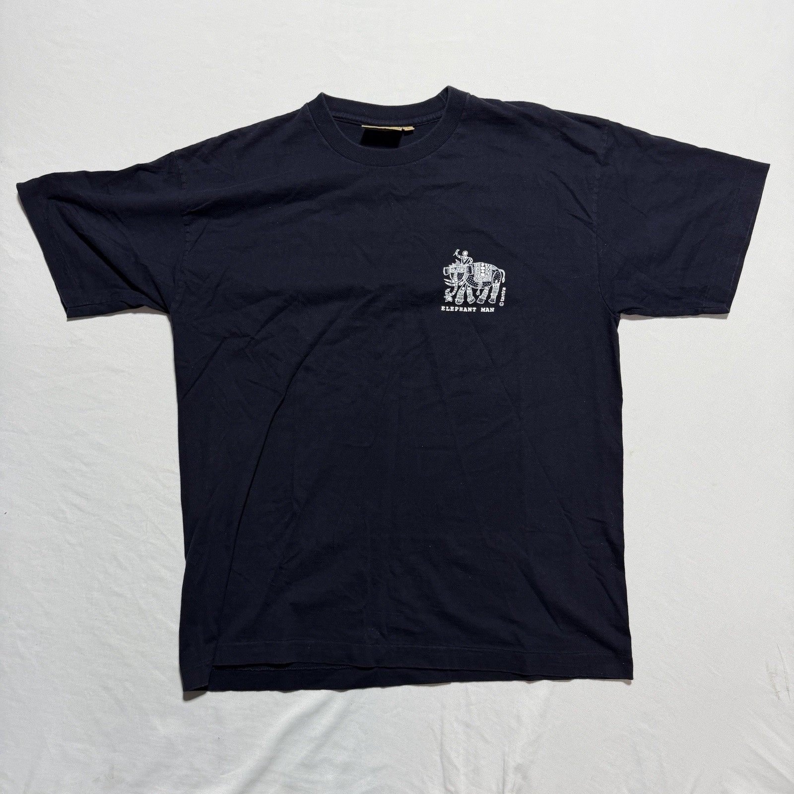 Tantra India Elephant Man Graphic Tee Black Size L Eco-Friendly Cotton gallery