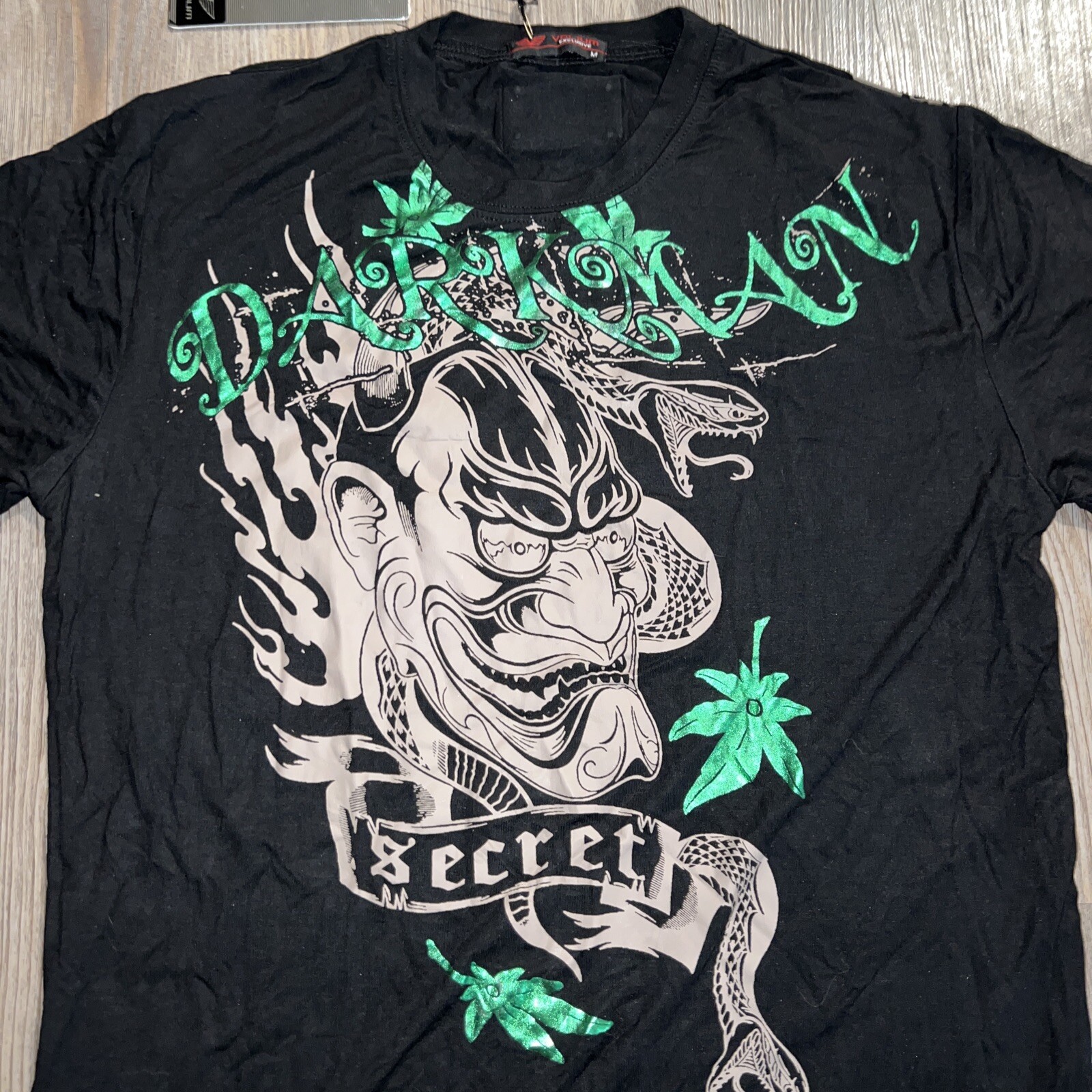 Vintage T-Shirt marijuana weed Dark Man Snakes Graphic Tee Size M Double Sided gallery
