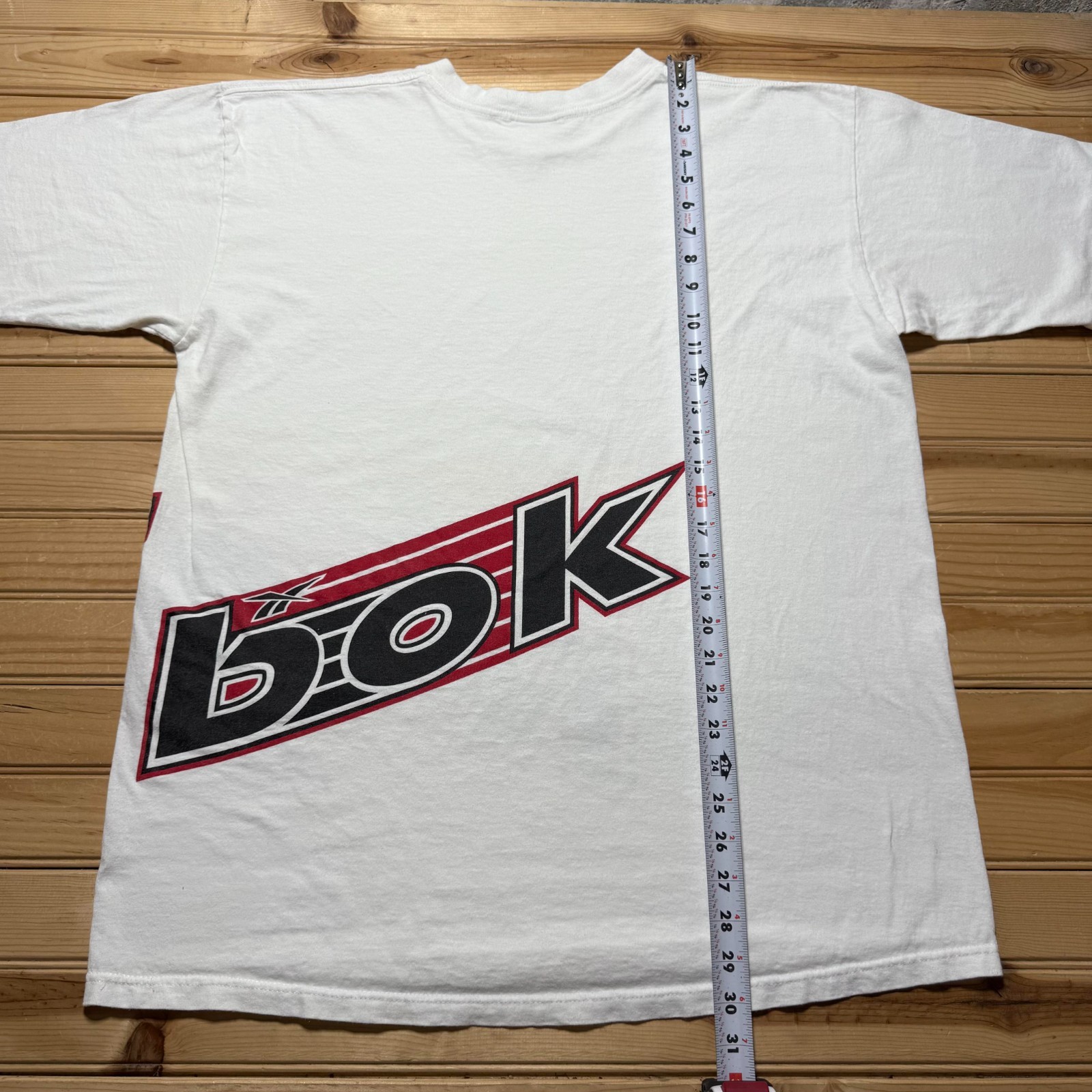 Vintage 90s Reebok Big Logo Spellout Streetwear Skater Single Stitch Shirt - XL gallery