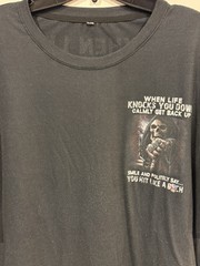 When Life Knocks You Down, Calmly Get Back Up Smile and Politely Say T-Shirt XL