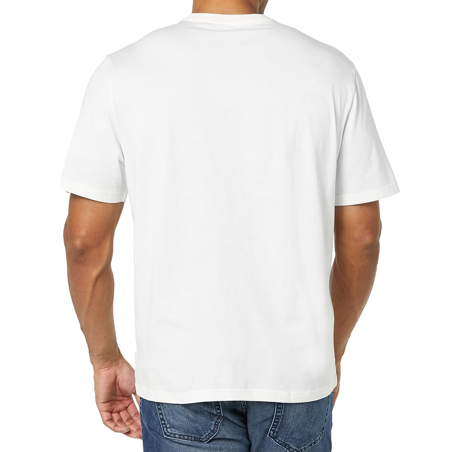 New Men's Heavyweight Cotton Double Yarn Drop Shoulder Round Neck T-shirt Casual gallery