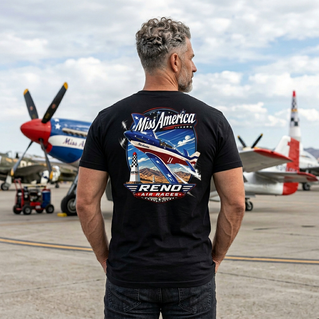 Miss America P-51D Mustang Reno Air Races T-Shirt Aviation Tee S-5XL gallery