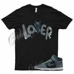 LO T Shirt for Dunk High Teal Suede Dark Green Premium Armory Navy Low Mid 1