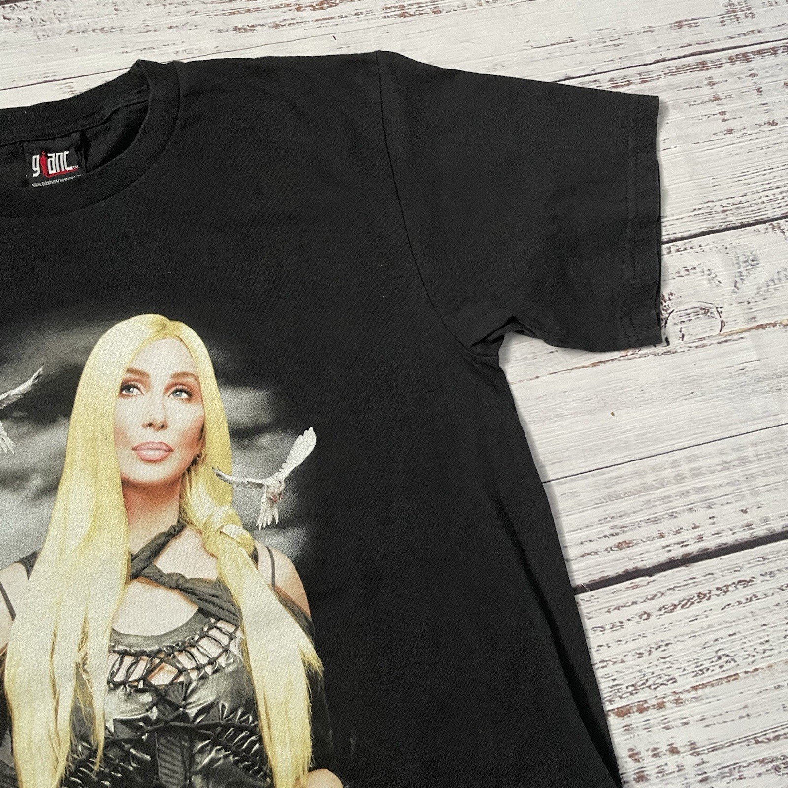 Vintage Cher “Living Proof” Farewell Tour 2002 Black Tee Adult Size Large Shirt gallery