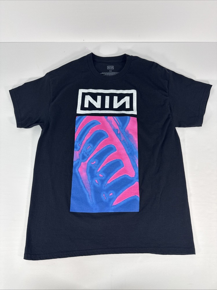 Nine Inch Nails Pretty Hate Machine Neon Black shirt Size L