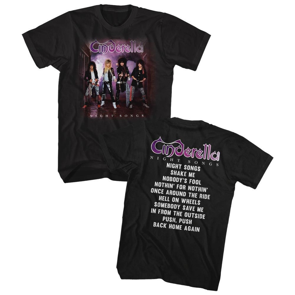Cinderella – Night Songs Album – Short Sleeve – Adult – T-Shirt