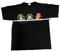Vintage 1990’s Hear No Evil 3 Frogs Audubon Aquarium New Orleans T-Shirt Size M