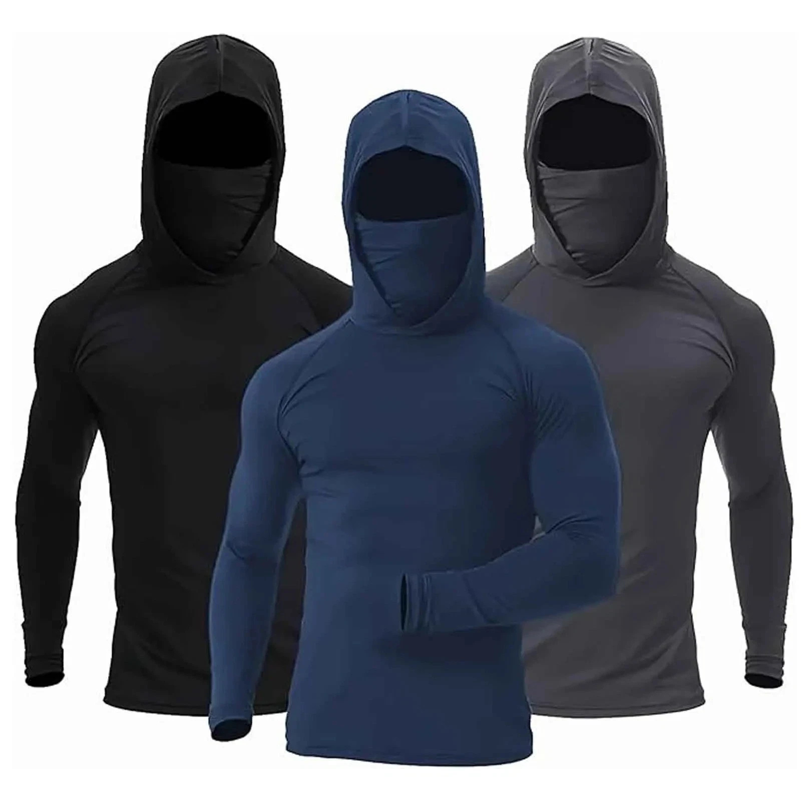 Performance Hoodie Long Sleeve T-Shirts, UPF 50+ Sun Protection Hooded Unisex gallery