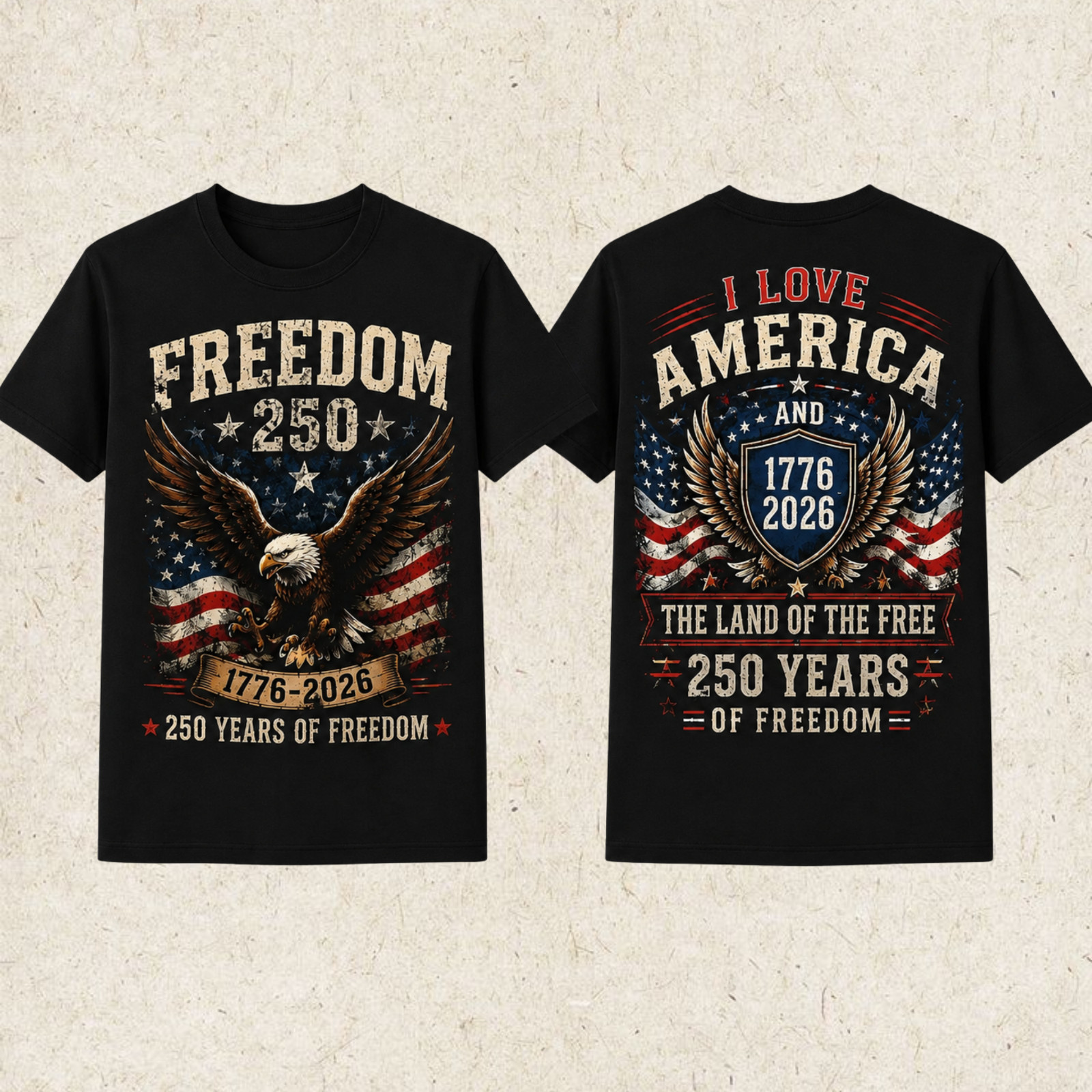250th Anniversary America T-Shirt, 250th Years Of Freedom Size S-5XL gallery