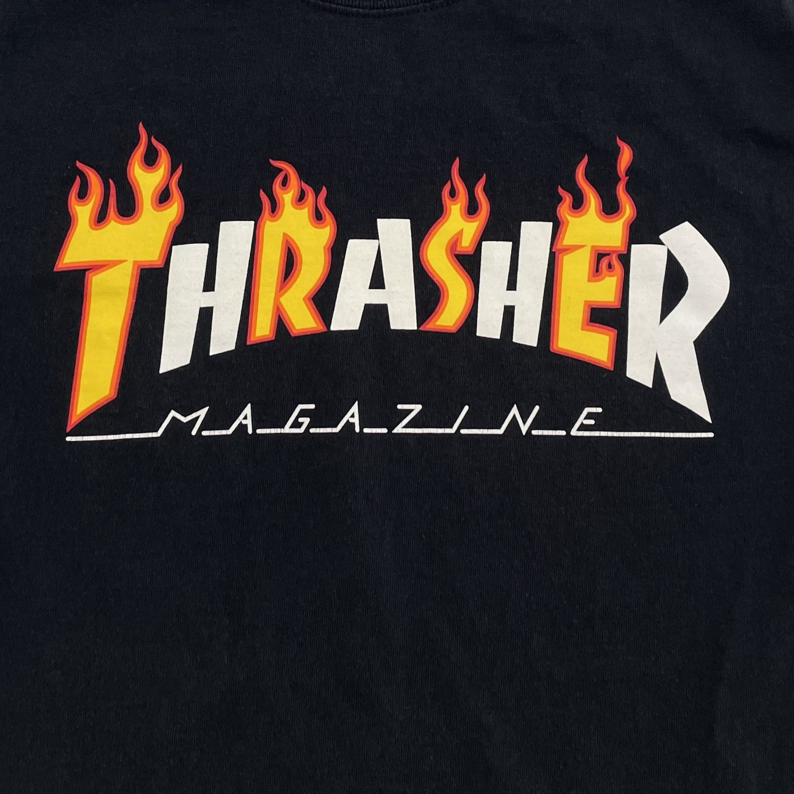 Thrasher Magazine Flame Logo Size S Black Tee (Retail $32) gallery