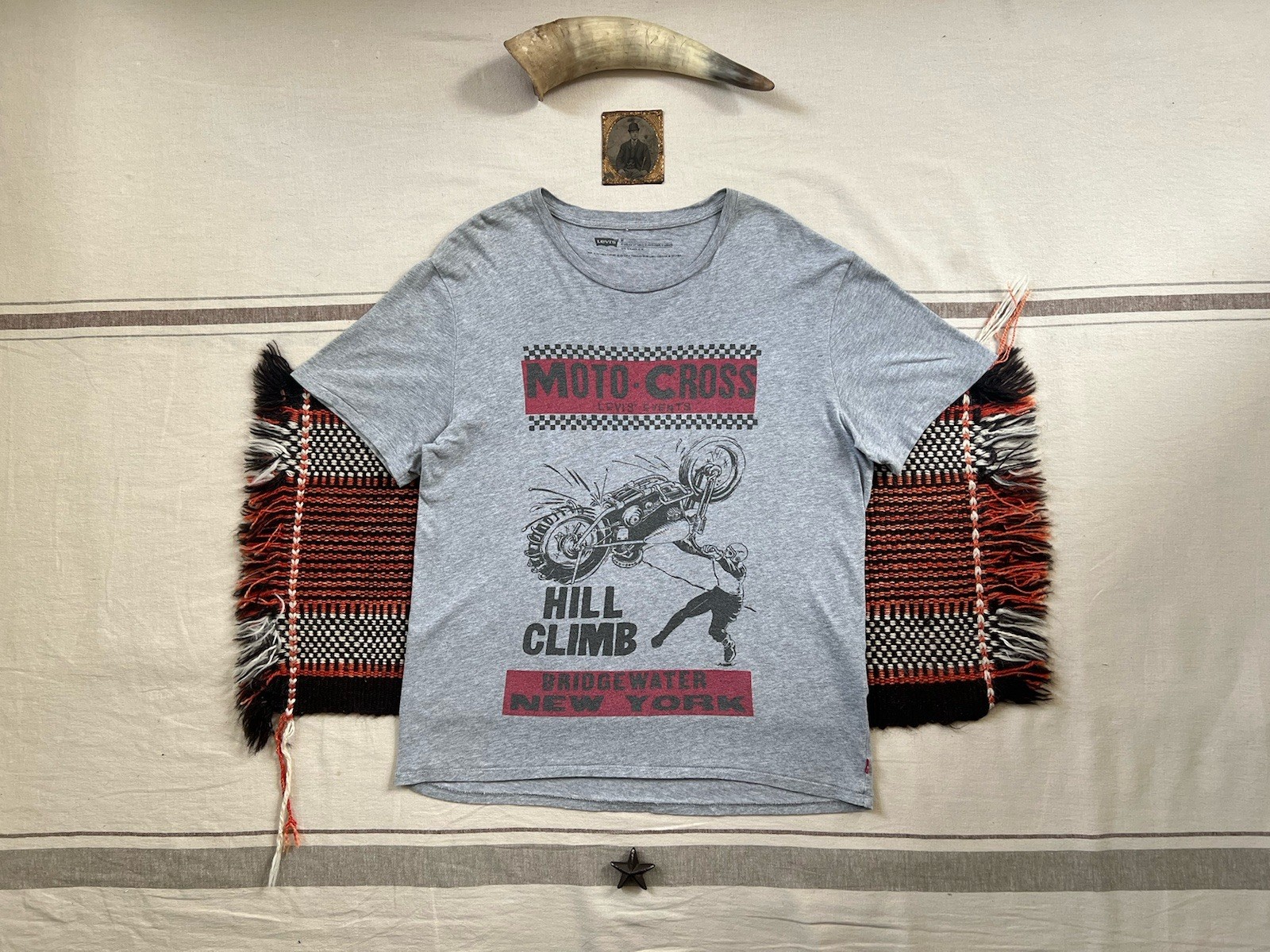 Levi's Biker T-Shirt M Vintage Clothing 2016 Moto Cross MC Club 50s Motorcycle gallery
