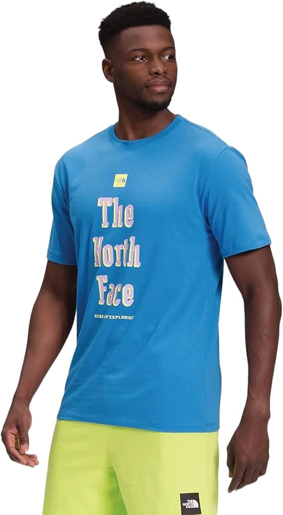 The North Face NF0A812ILV6 T-Shirts Men's Size L Blue Short Sleeve Brand Proud gallery