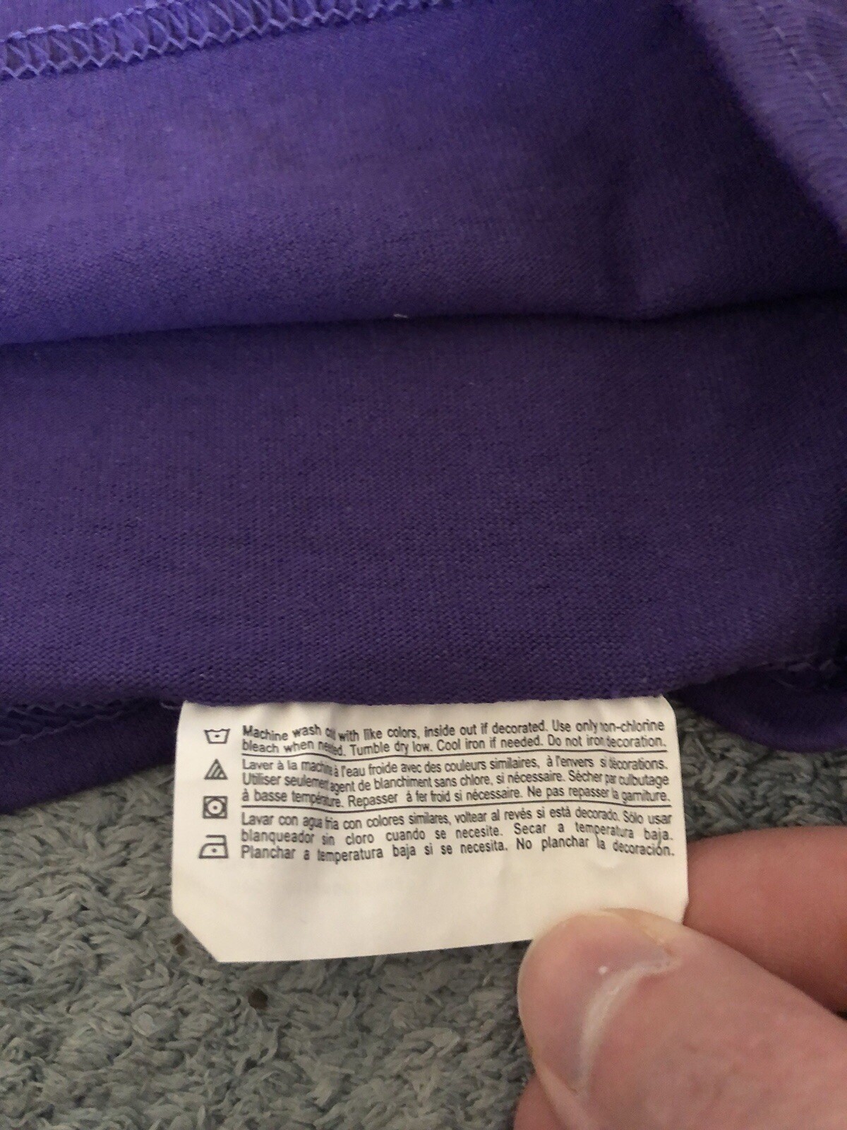 Bulk Lot Of 17 New Champion 100% Cotton T-Shirt T425 Purple Tagless SMALL gallery