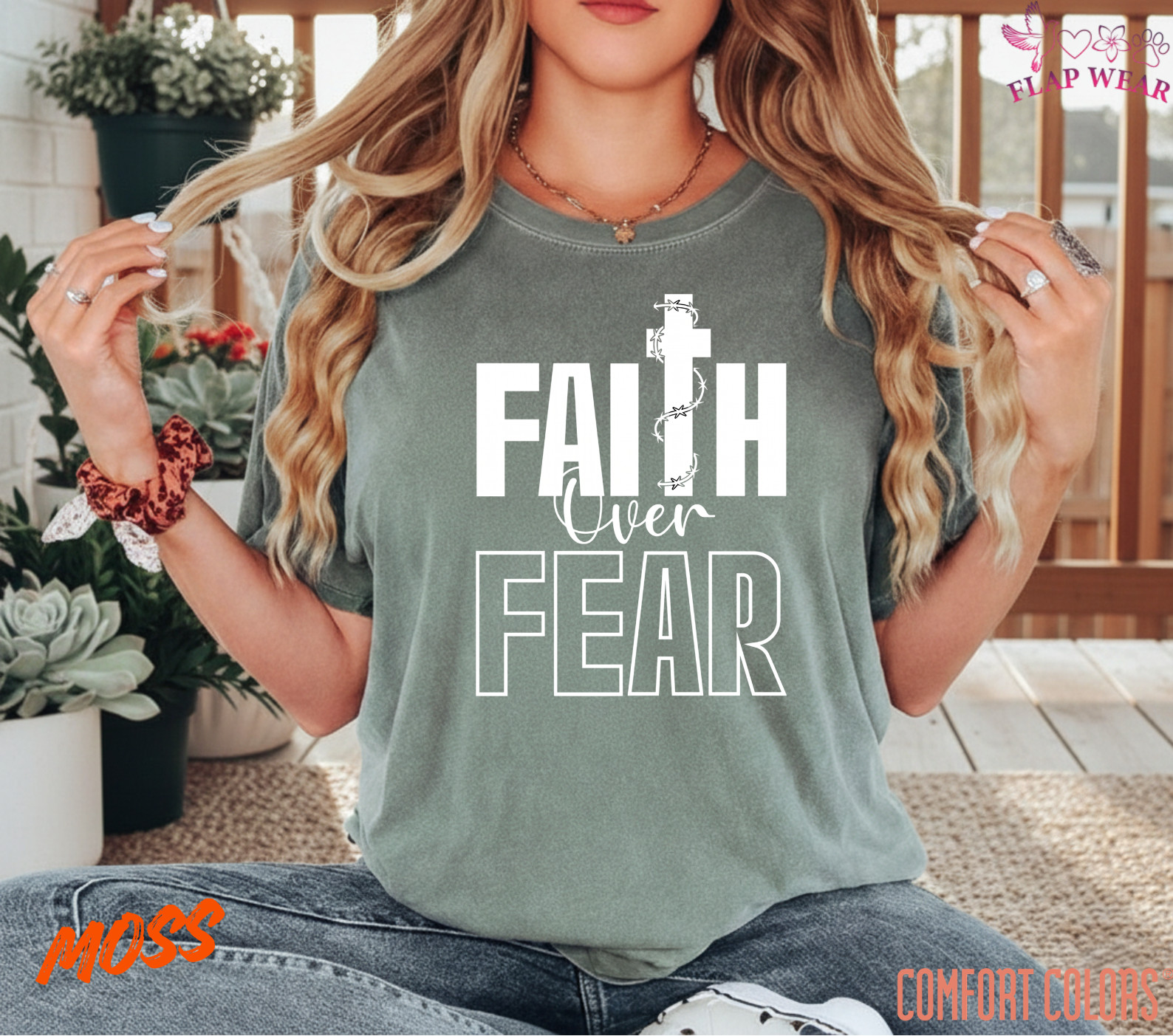 Unisex Faith Over Fear Christian T-Shirt, Men T shirt,Women T shirt Gift Religio gallery